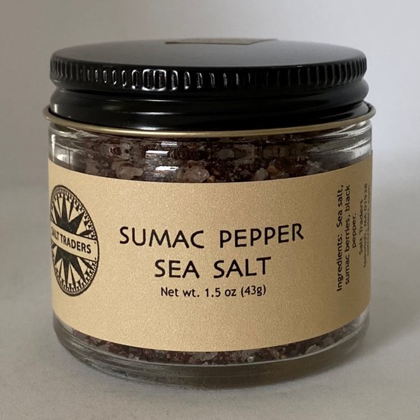 Salt Traders Sumac Pepper Flavor, Gourmet Infused Sea Salt - 1.5 oz Net Wt.
