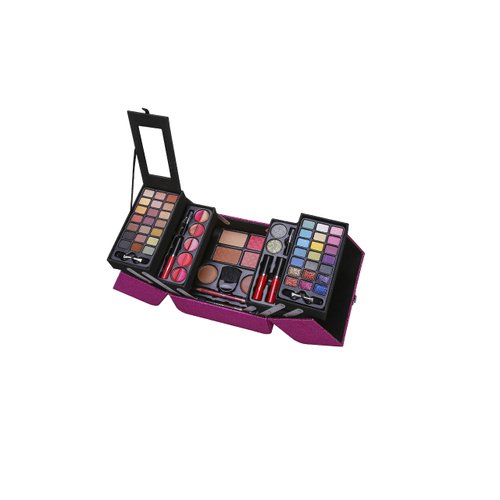 Cameo Exclusive Makeup Gift Set, 5 Layers of Eye Shadows, Lip-Glosses, Powders, Blushes, Creamy Foundation Brush and Mirror Included