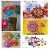 KNEWMART Weaving Loom Kit, 8pcs Flower Maker Wool Knitting Ball Maker Weaving Tools Knitting Craft Weaver Loom - with Needle (Flower Maker + Pom Maker + Yarn + Scissors)