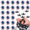 24 Pcs Halloween Eyeballs and 24 Pcs Realistic Plastic Spider Toys Halloween Scary Plastic Eyeballs Fake Spider Halloween Prank Props Small Size Funny for Halloween Decorations Gift