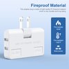 ETwinCoo 3 Way Flat Wall Outlet Extender AC Adapter - 2-Prong Swivel Mini Indoor Wall Tap Plug, Outlet Splitter (Quick & Easy Install) Perfect for Home and Travel, Type A, White (3 Pack)