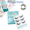 GOO GOO Mink Eyelashes Fake Eyelashes, Natural Crossed Cluster Daily Type 16mm 1 Style 3 Pairs/set Siberian 3D Mink Eyelashes Hand Made Strips False Eyelashes Fluffy Real Eyelashes