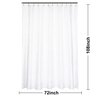N&Y HOME Extra Long Shower Curtain or Liner 72" W x 108" H - Hotel Quality, Washable Fabric, White Bathroom Curtains with Grommets, 72x108