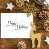 2024 Happy Holidays Greeting Cards and Envelopes, Minimalist Snowflake Design, Christmas Xmas New Year Greetings, Business, Party Invitations and Thank You Cards – 5" x 7" (A7 Size) – 25 per Pack
