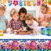 We1Fit 2pack Inside-Out Tablecloth Disposable Tablecover Birthday Party Supplies and Decorations for Kids Theme Birthday Party Decorations Rectangle Tables 70"X42",2 Pack