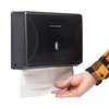 Mind Reader Paper Towel Dispenser, Tri-Fold Towel Holder, Restroom, Wall Mount, Bathroom, 10.25"L x 3.75"W x 8"H, Black