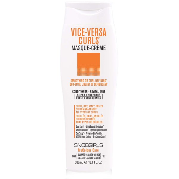 SNOBGIRLS VICE-VERSA CURLS Masque-Crème (Curly Hair Conditioner) Duo-Style: Smoothing or Curl Defining for Curly, Dry, Wavy, Frizzy, Unmanageable Hair, All Types of Curls, Phyto-Vegan, New Fragrance