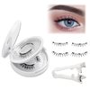 2pair Magnetic Eyelashes, Natural Look, Reusable, 11MM, No Glue, No Eyeliner, Clear Band, False Eyelashes with Applicator