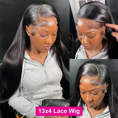 Profairsor 30 Inch Straight Lace Front Wigs Human Hair 180% Density Glueless Lace Frontal Wigs Human Hair Straight Pre Plucked Human Hair Wigs for Women 13x4 Lace Front Wigs Human Hair