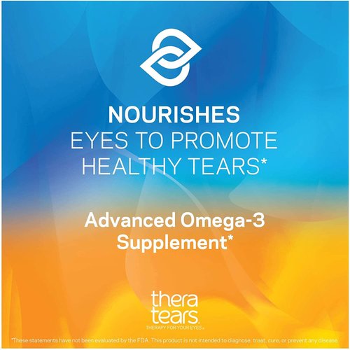 Thera Tears Nutrition, 1200mg Omega-3 Supplement Capsules, 90-Count (Pack of 2)