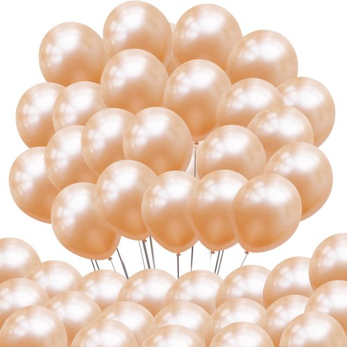 Neo LOONS 100 pcs 5" Pearl Peach Premium Latex Balloons Great for Kids, Adult Birthdays, Weddings, Receptions, Baby Showers, Water Fights, or Any Celebration