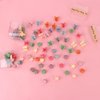 YISSION 80Pcs Mini Hair Clips for Girls Women Small Flower Hair Clips Tiny Butterfly Hair Clips 90s Hair Accessories for Girls Women with Box Package Random Dark Colors