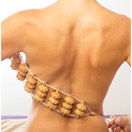 Tuuli Accessories – Back Massager with Rollers and Rope, Multi-Functional Back Roller and Neck Massager, Eases Muscle Tension and Supports Skin Health, Muscle Roller 47.2 inches