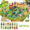 JHESAO Plants and Zombies PVZ Toys Assembly Action Figures PVZ Assemblable Toys Set 1 2 Series 687 PCS Great Gifts for Kids and Fans,Birthday and Christmas Party New