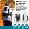Piggyback Rider Kids Hydration Backpack - Kid’s Safety Harness & Backpack Storage in 1 (Black) - Unisex Hiking Backpack for Kids - Fits 1 Liter Hydration Bladder - Water Backpack for Kids