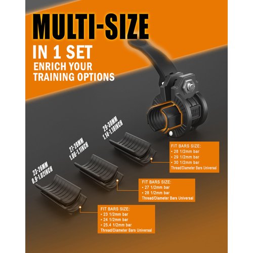 Barbell Clamps 1 Inch - 2 PCS Adjustable Barbell Clips Quick Release Locking Weight Clips Olympic Barbell Collars (Black 0.98-1.18inch)