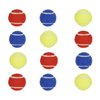 PIKASEN 1.5" Small Tennis Balls for Dogs - Cat Toy 3 Colours and Pack of 12 Mini Tennis Balls for Small Dogs