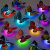 Honoson 36 Pieces 3D LED Butterfly Decoration Night Light Sticker Single and Double Wall Light for Garden Backyard Lawn Party Festive Party Nursery Bedroom Living Room