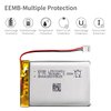 EEMB 3.7V Lipo Battery 950mAh 533450 Lithium Polymer ion Battery Rechargeable Lithium ion Polymer Battery with JST Connector Make Sure Device Polarity Matches with Battery Before Purchase!!!