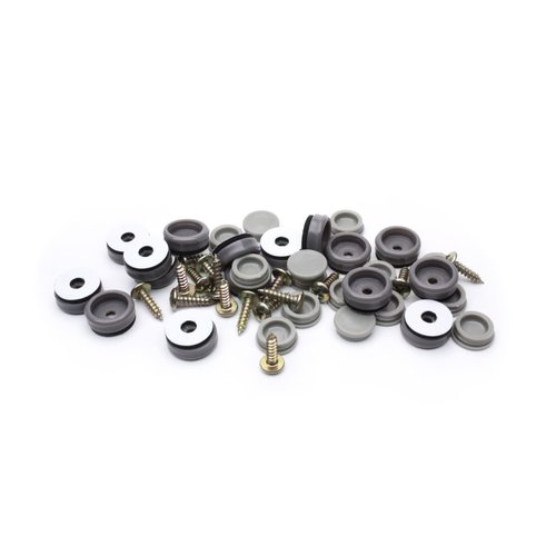 GorillaGlides CB193 3/4 Inch Chair Glides/Furniture Feet Floor Protectors (Set of 16 Sliders) Self-Adhesive or Screw-On, for Sliding on Carpet and Hard Surface Flooring, Round