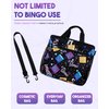 Bingo Bag for Bingo Set Stuff Supplies Bingo Bags with Pockets for Bingo Daubers Dabbers Dobbers Dotters Casino Bingo Game Accessories for Bingo Lovers Players Bingo Prizes for Adults Juego de Bingo