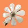 Each Jewels Flower Hair Clips 2 Pack, Shiny Pearl petals Daisy Hair Clips