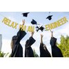 Relax I'm An Engineer Banner, Engineer Graduation Banner, Congrats Engineer Graduation Party Decorations, 2024 Engineer Degree Graduation Party Decor Supplies Gold Glitter
