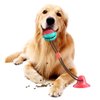 Pet Life Grip N Play Treat Dispensing Ball Shaped Suction Cup Dog Toy, Red
