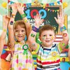 48 PCS 100 Days of school 24PCS 100 Days Temporary Temporary Tattoos Sticker 24PCS Slap Bracelets Perfect for Themed Birthday Party Favors Baby Showers or Classroom Rewards Ideal Decor and Gifts