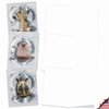 The Best Card Company 10 Blank Notecards w/Envelopes Box Set, 4 x 5.12 Inch, Wildlife Cards for Men Women and Kids - Critter Snow Angels M4187OCB-B1x10