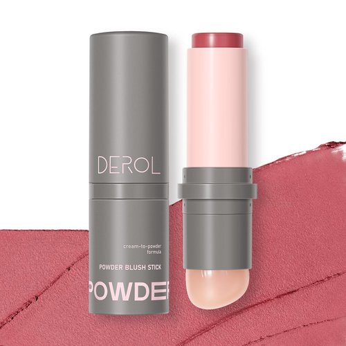 SWETIYOU Cream to Powder Blush Stick, Built-In Jelly-like Silicone Makeup Applicator, Buildable & Blendable, Multi-use Blush Makeup Stick for Cheeks, Lips and Eyes(02-MAKE HIM BLUSH)
