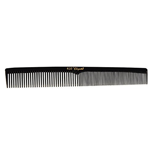 KREST COMBS Cleopatra Series 7 inch Flat Back Styler Comb Black (Pack of 12)(Model: 410)