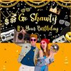80s 90s Hip Hop Birthday Party Decorations Glitter Rap Theme Birthday Banner Go Shawty It's Your Birthday Sign Backdrop Funny Gold Chain Birthday Photo Booth for Women Men Birthday Party Supplies