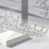 WOVOWOVO Silver Tiara and Crown for Women Bride Wedding Princess Queen Crowns Crystal Hair Accessories Pageant Party Prom Birthday Gifts