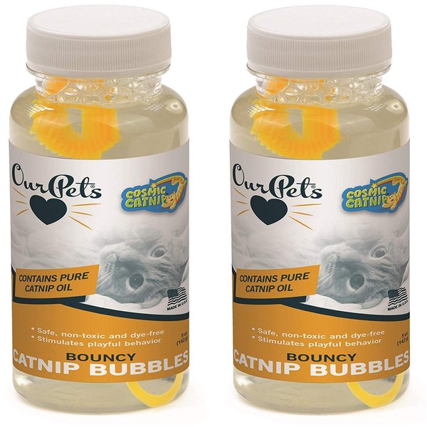 Our Pets Catnip Bouncy Bubbles Cat Toy, 5 Ounce, 2 Pack
