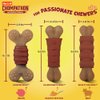 Hartz New Chompathon Gripper Bone Dog Chew Toy for Aggressive Chewers, Double Layered Flavored with Chicken & Bacon