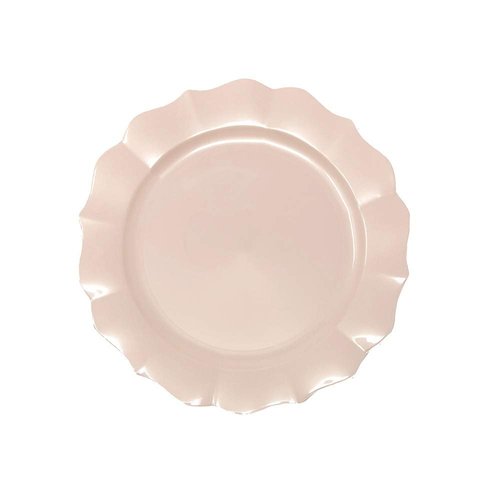 Elegant Scallop Collection Pearl Pink Salad Plates - 7.5" (Pack of 10) - Premium Quality & Stylish Design - Perfect for Events, Parties, and Everyday Use