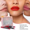 evpct 8Pcs Matte Lipstick and Lip Crayon Lip Liner Pencil Pen Set for Women DNM Dark Ruby Deep Red Nude Beige Chestnut Brown Mauve Plum Purple Wine Red Matte Lip Liner Crayon and Liquid Lipstick 03