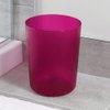 iDesign Round Plastic Trash Can for Bath, Bedroom, Office The Finn Collection –, 7.64" x 10", Magenta