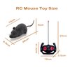Giveme5 Remote Control Fake Rat Realistic Mouse Cat Toy Mice RC Toy Cat Mice Animal Interactive Toy Figures Cat Running Wheel Wireless Chasing Prank Joke Scary Trick Rats for Cat Funny Toy (Gray)