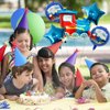 GLASNES Train Birthday Balloon Kit Train Foil Balloons Five-pointed Star Foil Balloons Baby Shower Train Themed Birthday Party Decorations Supplies