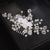 JWICOS Handmade Wedding Hair Comb Clip Pearl Bridal Headpiece Hair Clip Wedding Hair Accessories for Women and Girls