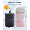 Teskyer Faraday Key Fob Protectors, Super Signal Shielding Anti-Theft Faraday Bags, Car RFID Signal Blocking Pouch, 2 Pack Small Size 3.3" x 4.7", Black & Rose Gold