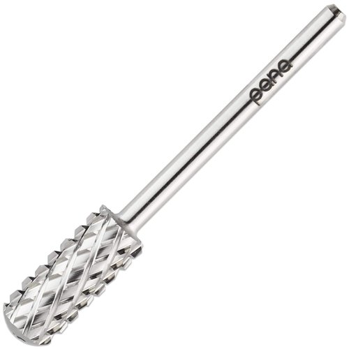 PANA 3/32" Small Barrel Smooth Top Silver Carbide Nail Drill Bit for Manicure, Pedicure and Acrylics (Grit: 4X Extra Coarse - 4XC, 1pc)