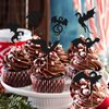 Zonon 44 Pieces Dragon Party Supplies Halloween Dragon Theme Cake Decoration Happy Birthday Hanging Banner Swirls Cupcake Toppers Set for Dragon Theme Birthday Party Supplies