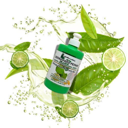 LABS INCREDIBLE Bergamot Oil Styling Cream for Curly Hair – 100% Natural Bergamot Oil – Nutrition & Shine – 250ml (8.45 fl oz)