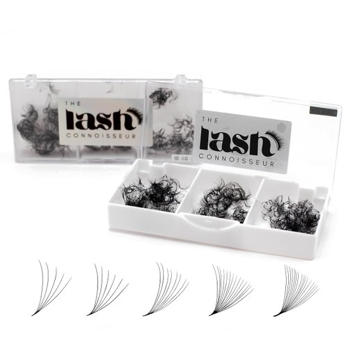 10D - D Curl 750 Fans Mixed Promade Fans Lash Extensions | TLC Lash Supplies 4D to 16D Premade Fans 7 mm to 16 mm Mixed Length Thin Base Premade Fans Eyelash Extensions (10D - D Curl, 11-12-13 mm)