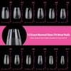 UNA GELLA Short Coffin Fake Nails 504pcs Short Coffin Press on Nails Pre-shape Short Coffin Gel Nail Tips for Full Cover Acrylic False Nails Nail Extension Home DIY Nail Salon 12 Sizes Gelly Tips