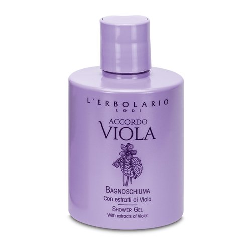 LErbolario Shower Gel, Accordo Viola, 10.1 oz - With Extracts of Violet - Floral Powdery Scent - Moisturizing and Nourishing Body Wash - Cruelty-Free