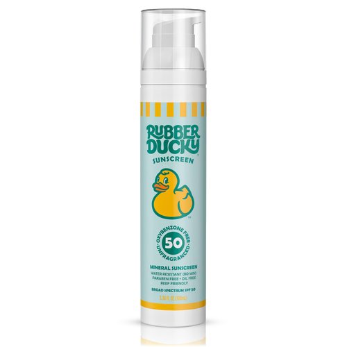 Rubber Ducky | Mineral Sunscreen, Vegan SPF 50 Sunscreen, Water-Resistant Face and Body Sunscreen | Broad Spectrum Mineral Sunscreen (Great Alternative for Moisturizing Sunblock) | 3.4 Oz, Pack of 1